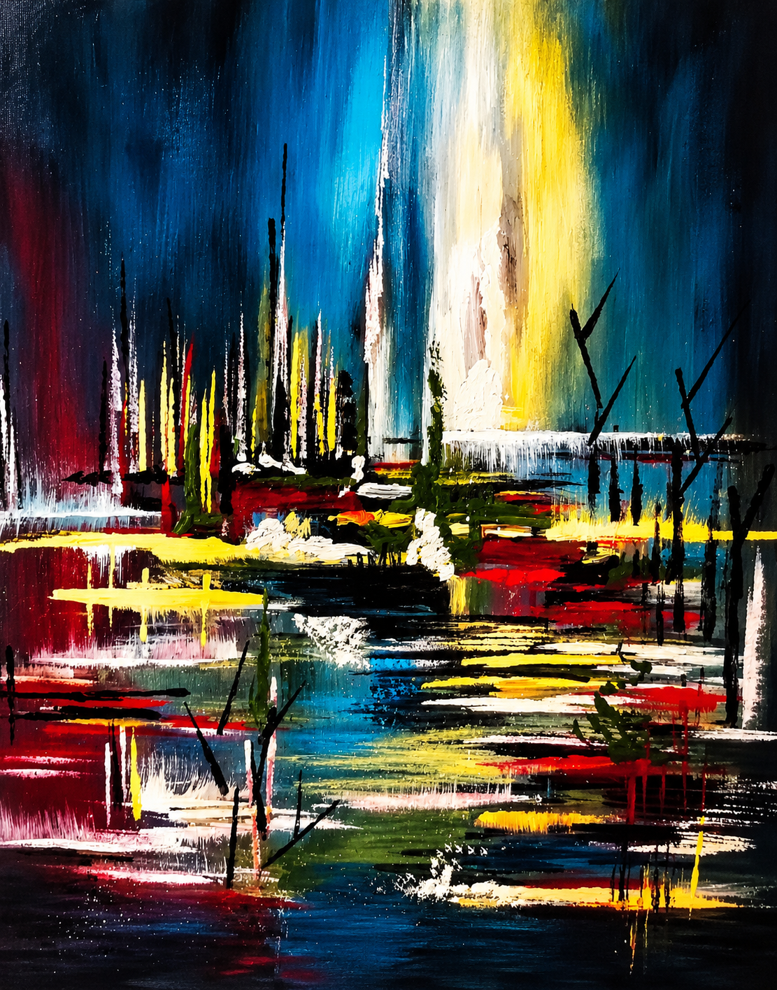 Luminous Nightscape Reflections
